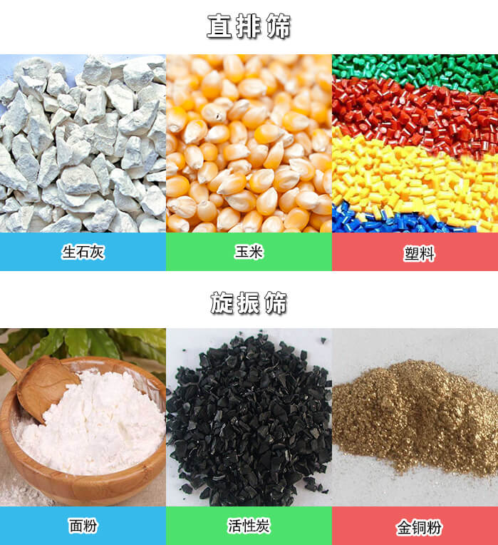 石灰粉旋振篩和直排篩適用物料