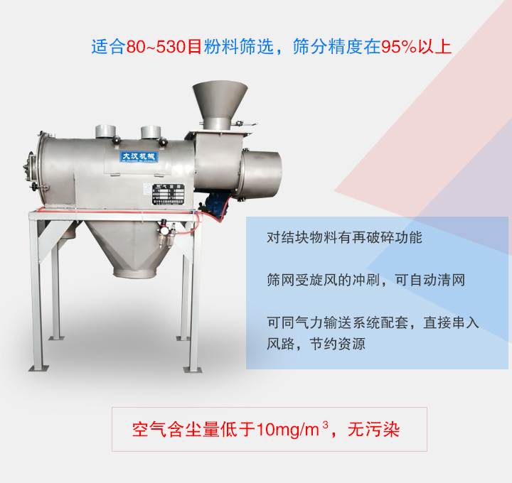 臥式氣流篩優(yōu)勢(shì)特點(diǎn)